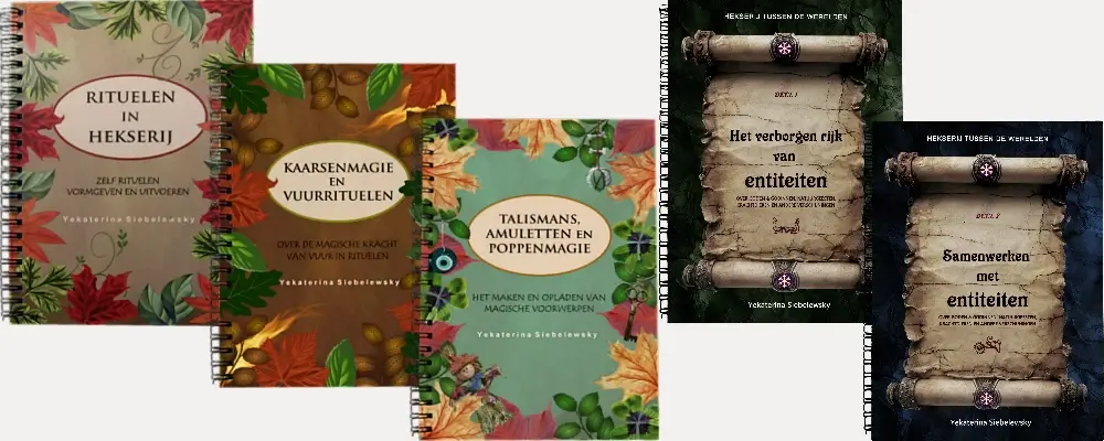 boeken over hekserij en tarot en spiritualiteit