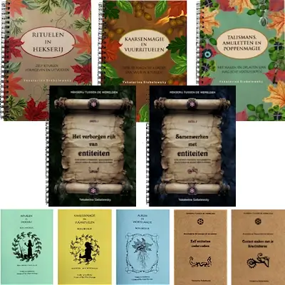 Alle Nederlandstalige boeken over hekserij en spiritualiteit, omslagen
