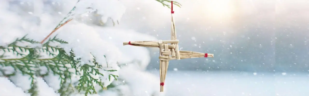 Een brighids cross voor Imbolc